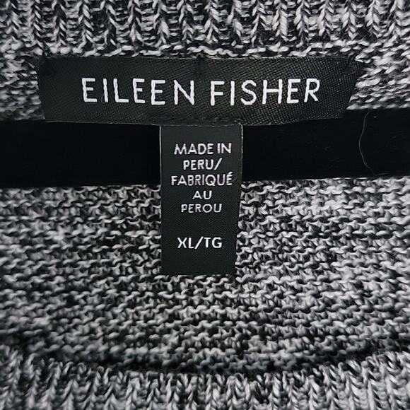Eileen Fisher Organic Cotton Drop Shoulder Marled Sweater, XL - Picture 3 of 7